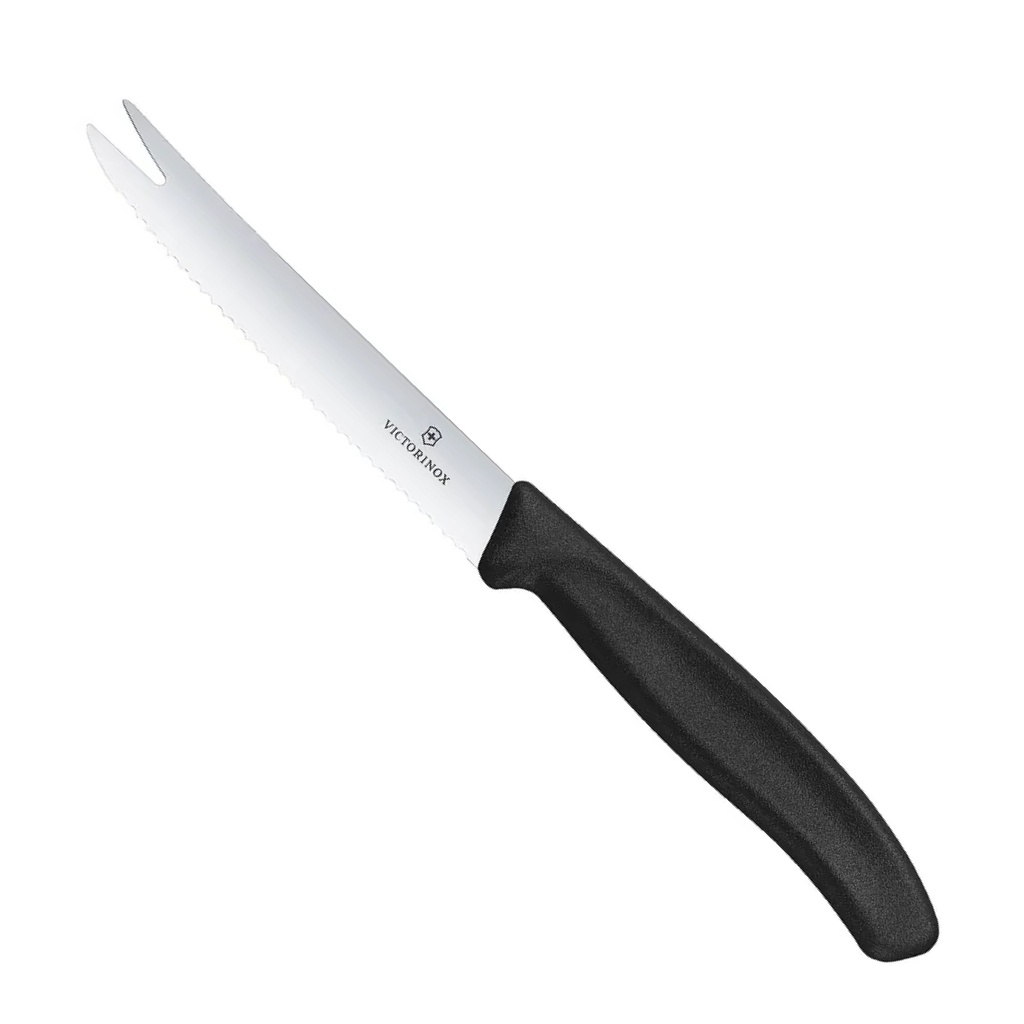 Cuchillo para queso y salchicha negro Victorinox