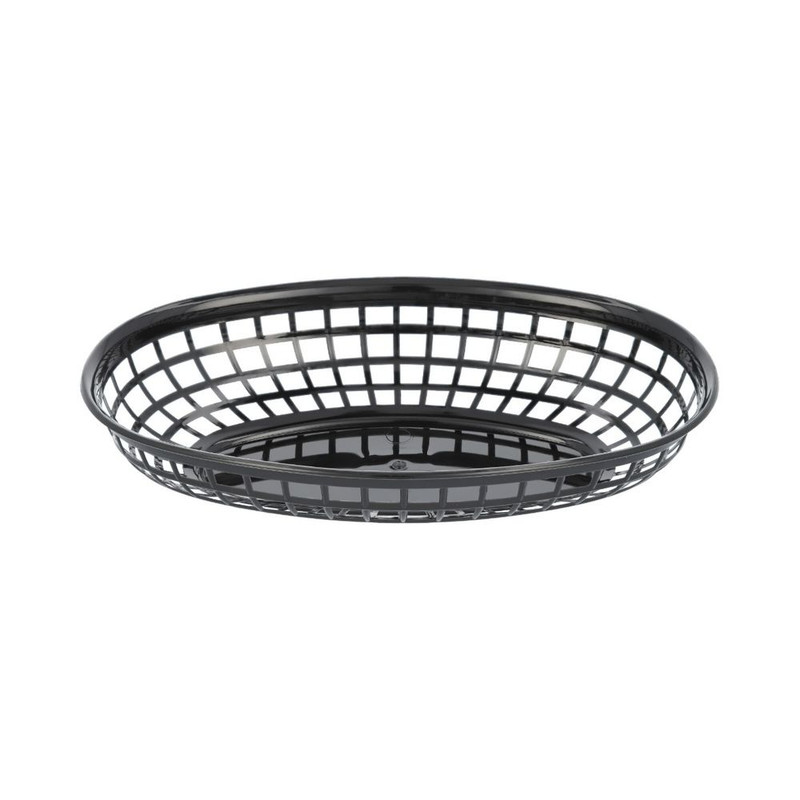 CANASTILLA OVALADA DE 25 CM NEGRA CHICA