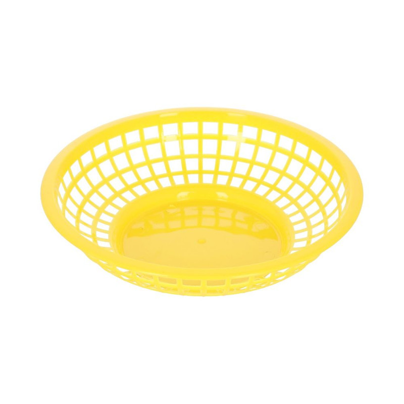CANASTILLA REDONDA DE 20CM AMARILLA