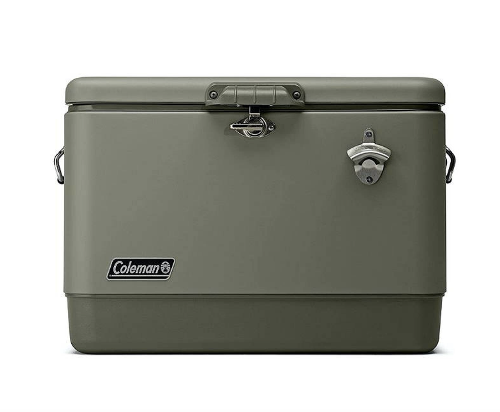 COLEMAN HIELERA METALICA 54QT VERDE MATE *UP