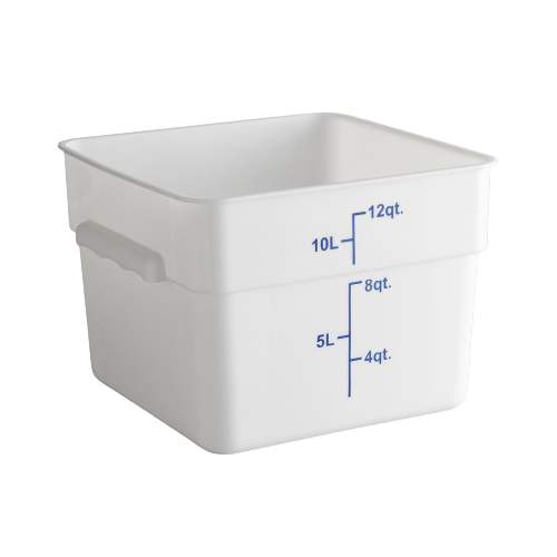 Contenedor cuadrado de 12 litros blanco