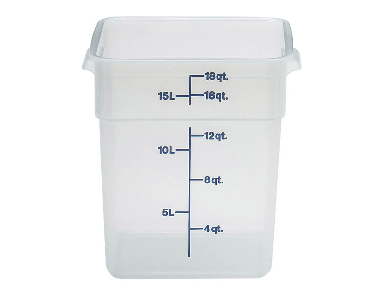 CONTENEDOR CUADRADO DE 18 LITROS BLANCO