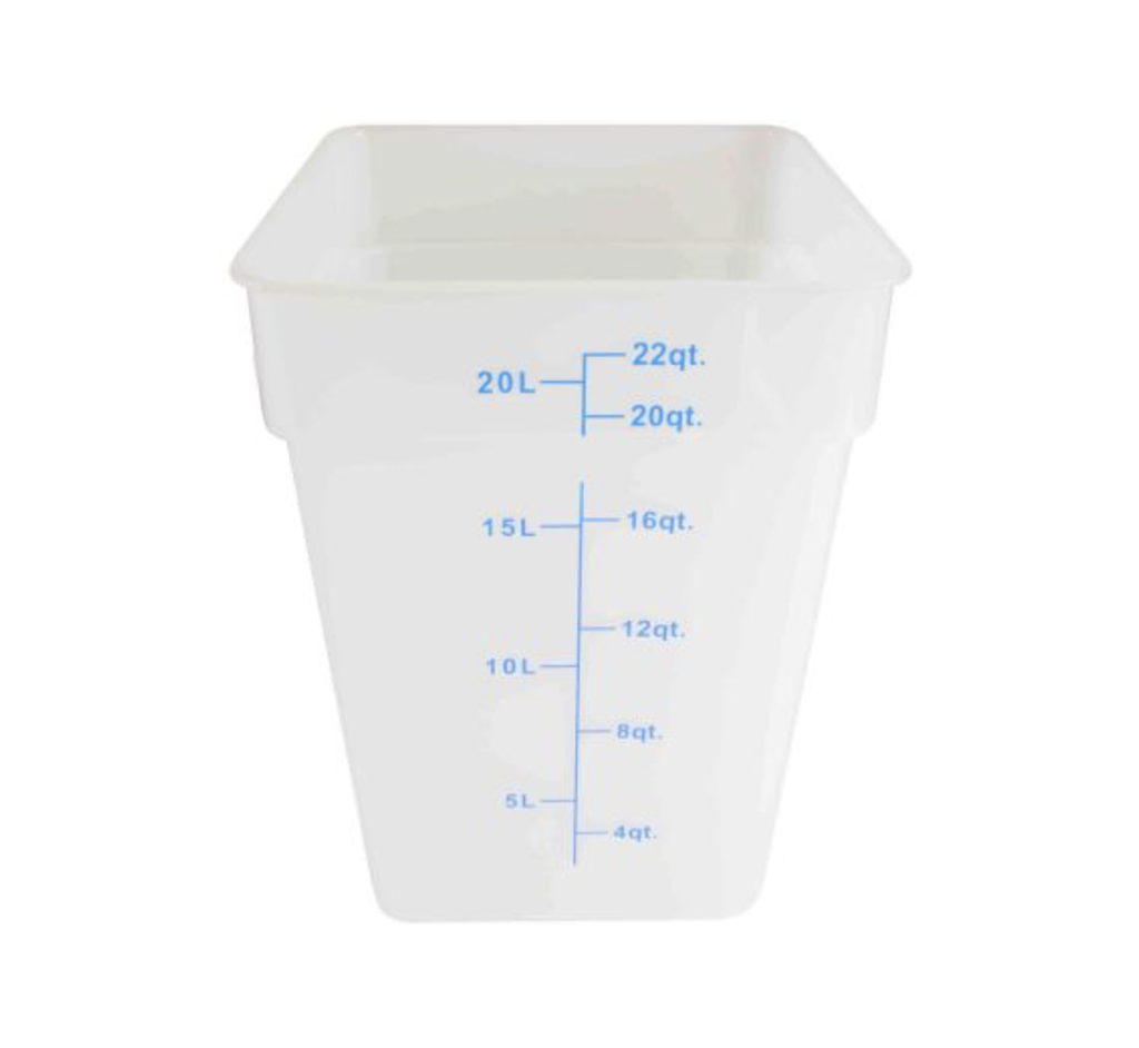 CONTENEDOR CUADRADO 22 LITROS BLANCO