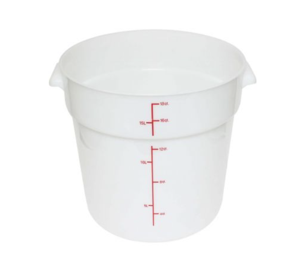CONTENEDOR REDONDO 18L BLANCO