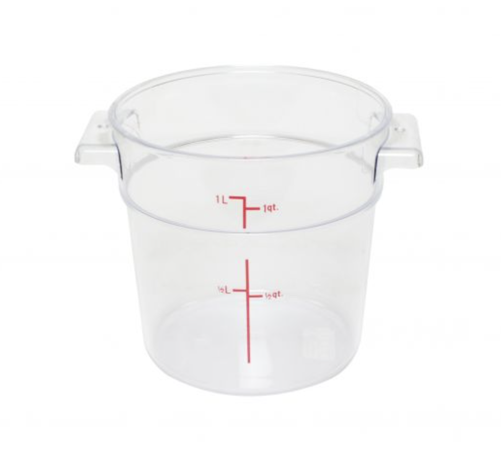 CONTENEDOR REDONDO 1 LITROS POLICARBONATO