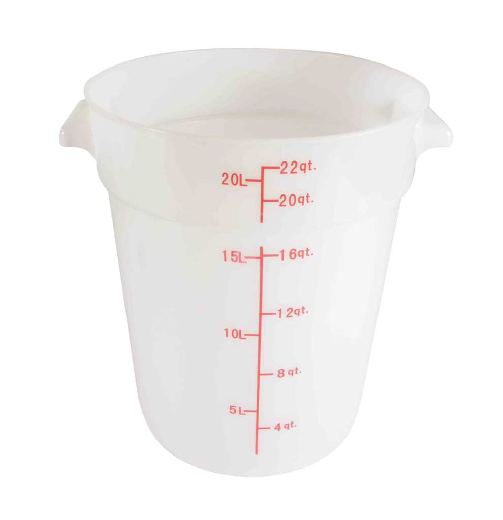 CONTENEDOR REDONDO 22L BLANCO