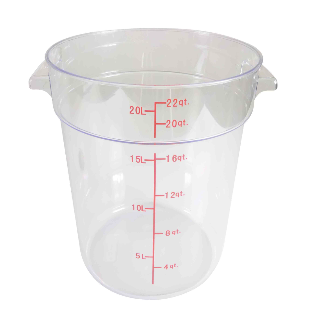 CONTENEDOR REDONDO 22L POLICARBONATO