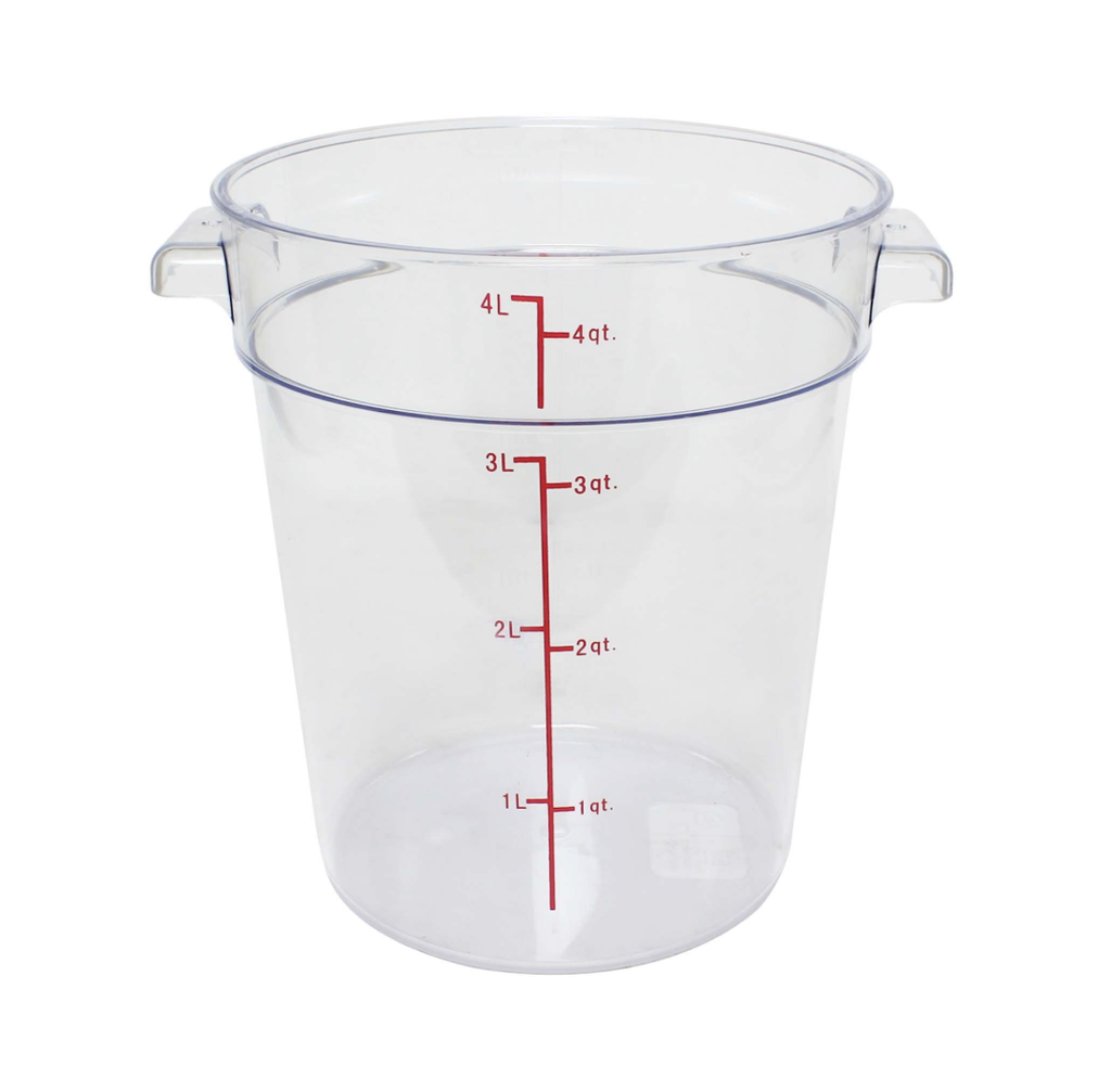 CONTENEDOR REDONDO 4 LITROS POLICARBONATO