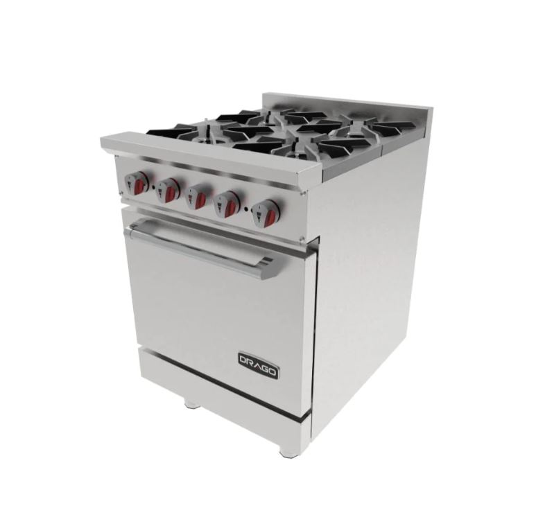 Estufa de 4 quemadores con horno Drago