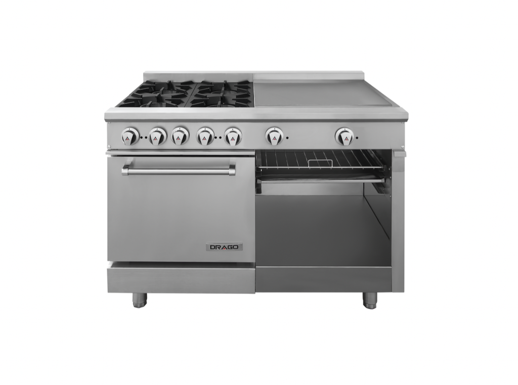 DRAGO ESTUFA CG-41PD CON 4Q, HORNO Y PLANCHA