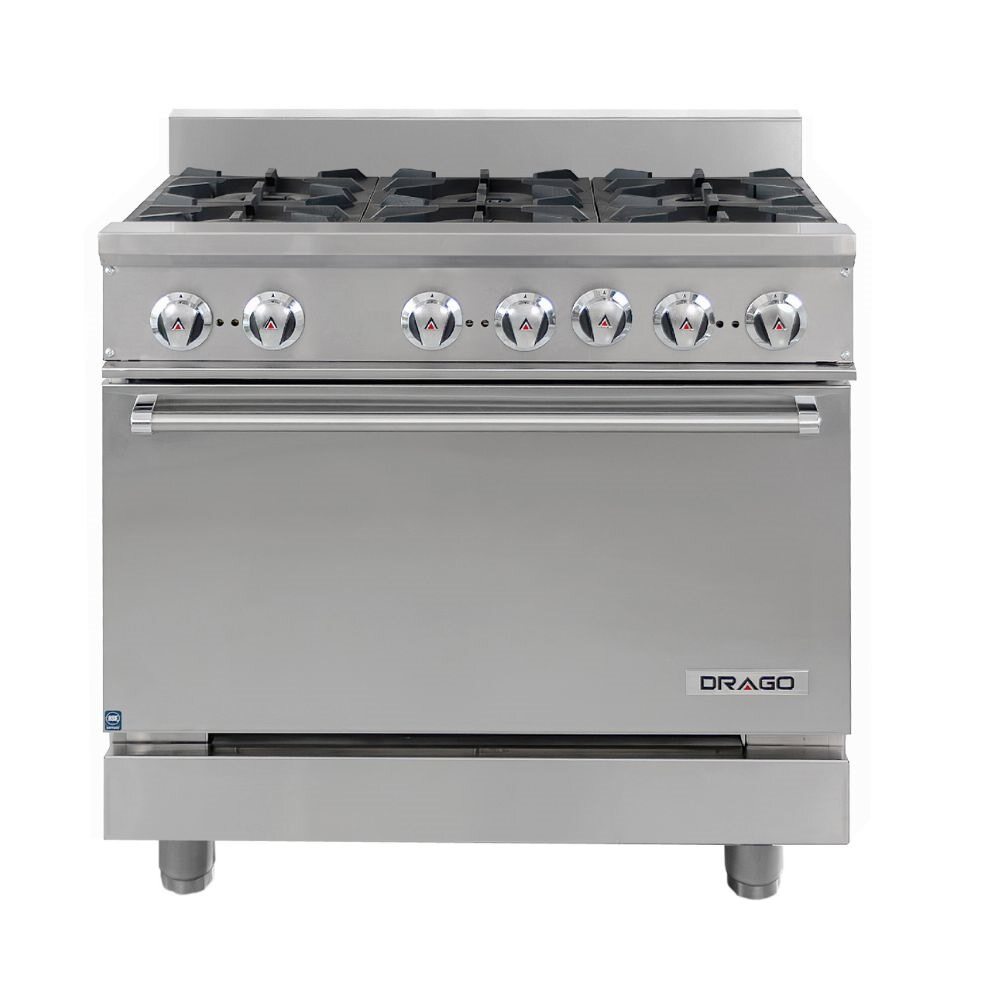 DRAGO CG-61 ESTUFA 6 QUEMADORES CON HORNO