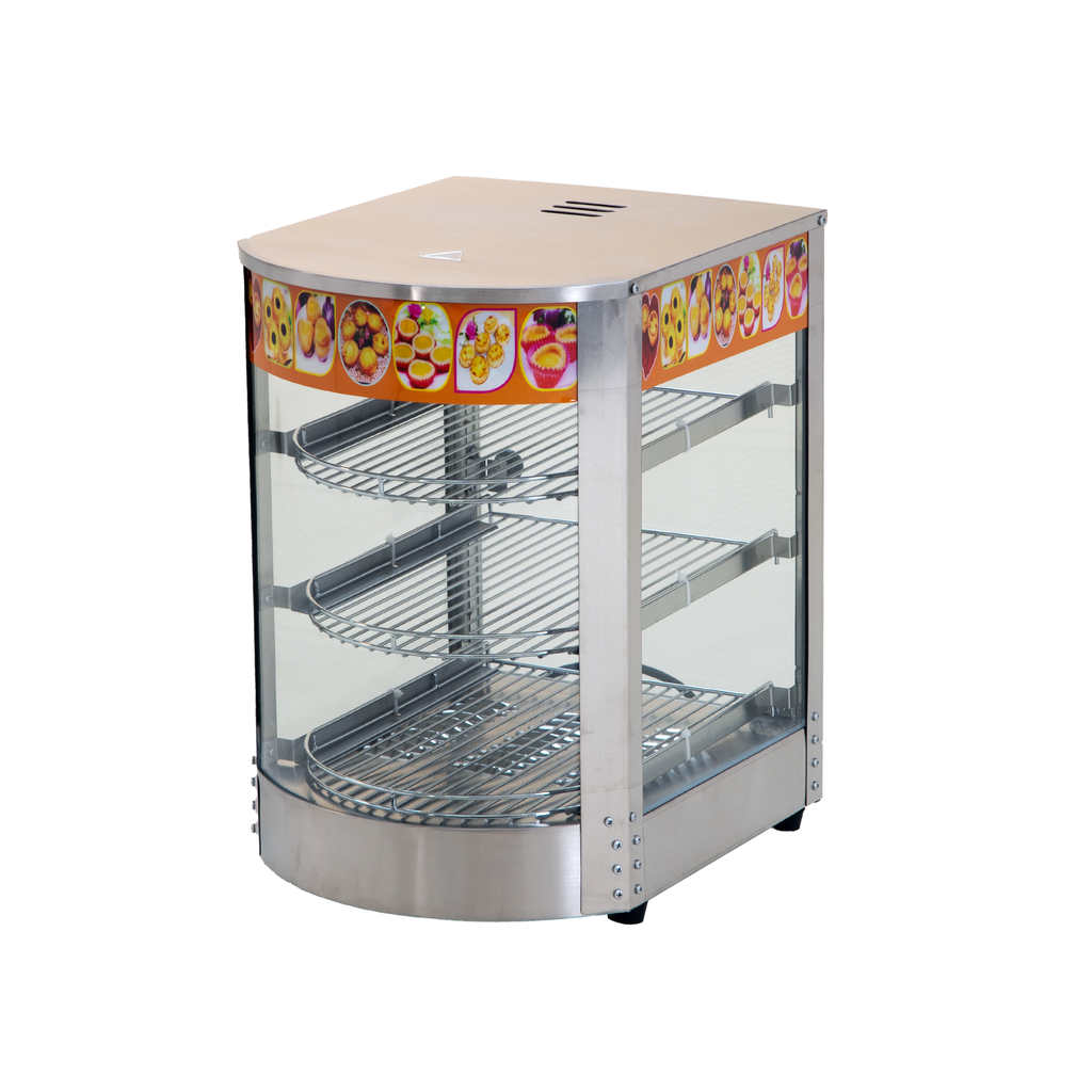 MIGSA EXHIBIDOR CALIENTE CURVO 3 NIVELES