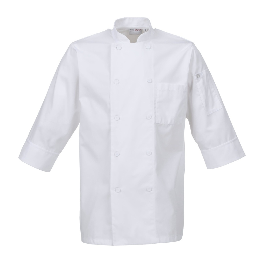 CHEF WORKS FILIPINA 3/4 BLANCA MEDIUM