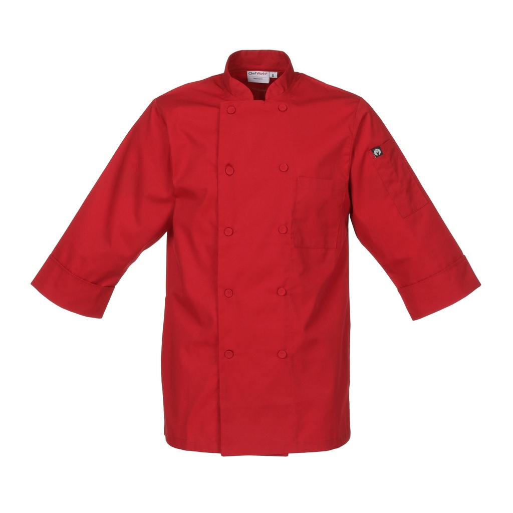 CHEF WORKS FILIPINA 3/4 ROJA X-SMALL