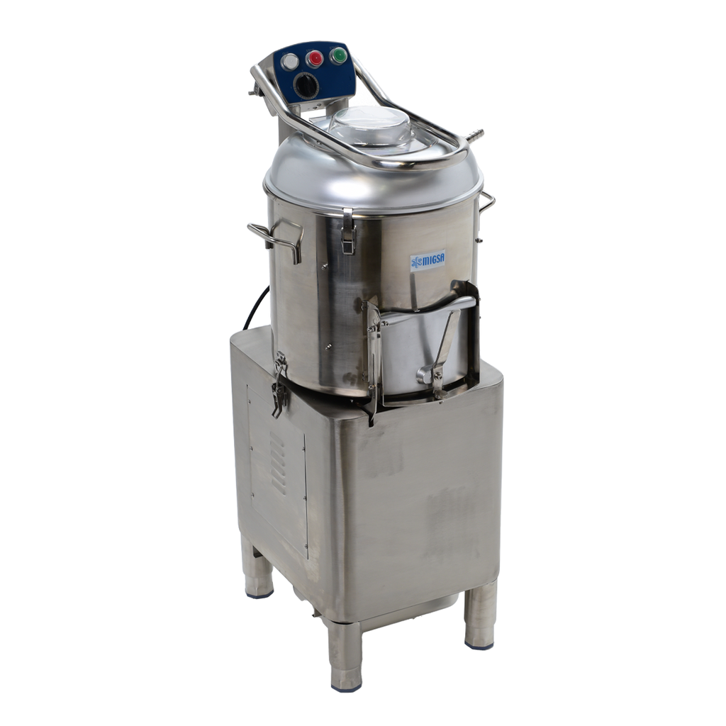 MIGSA MONDADORA DE PAPAS CON BASE Y TRAMPA DE BAGAZO