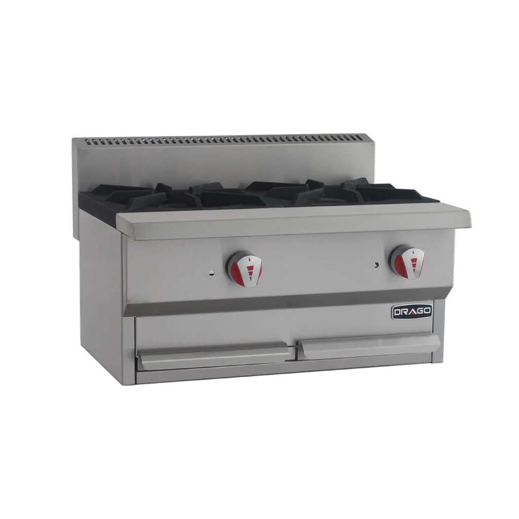 Parrilla de 2 quemadores línea Slim Drago