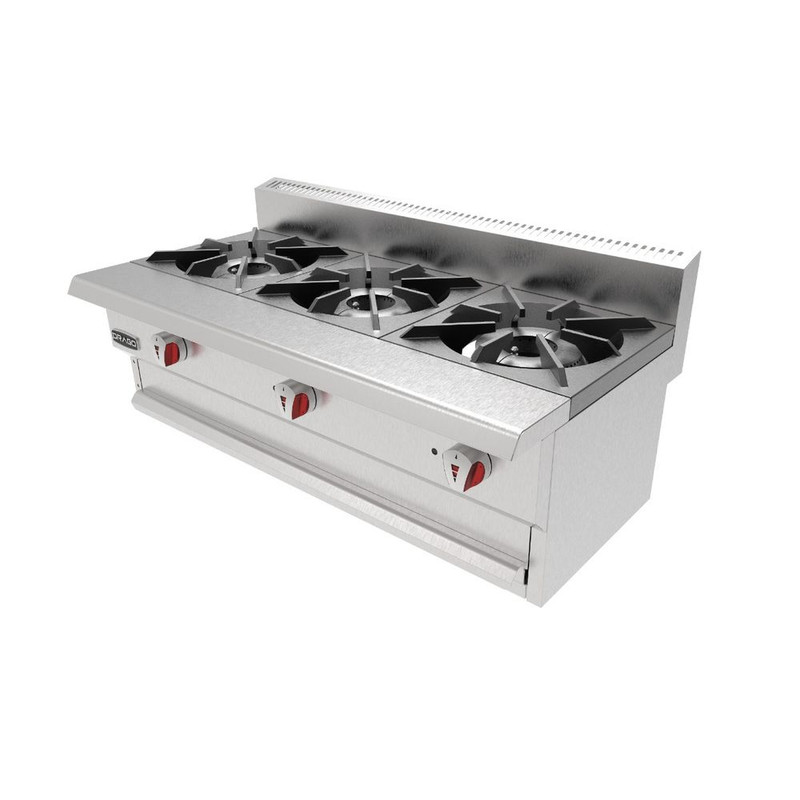 Parrilla de 3 quemadores línea Slim Drago