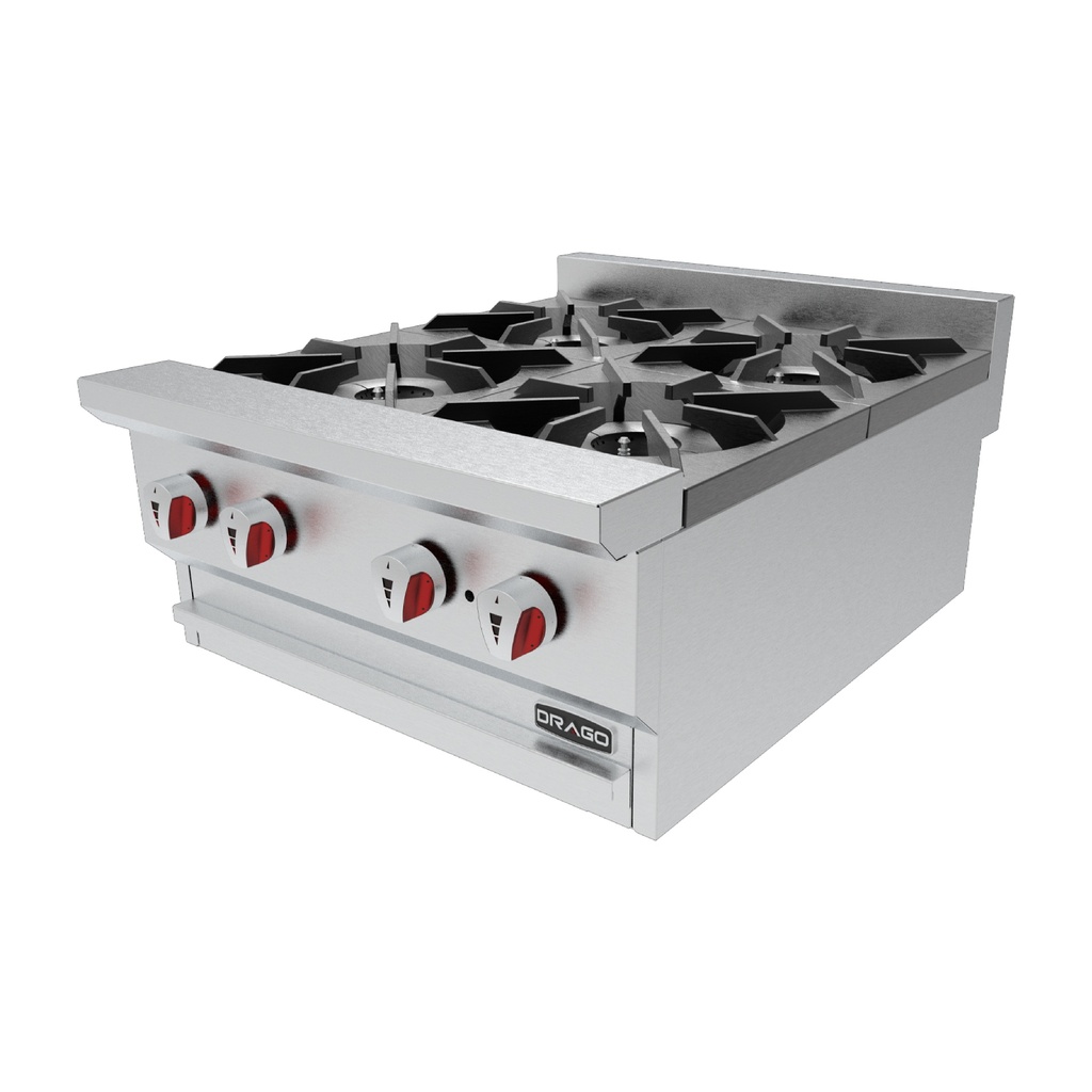 Parrilla de 4 quemadores Drago