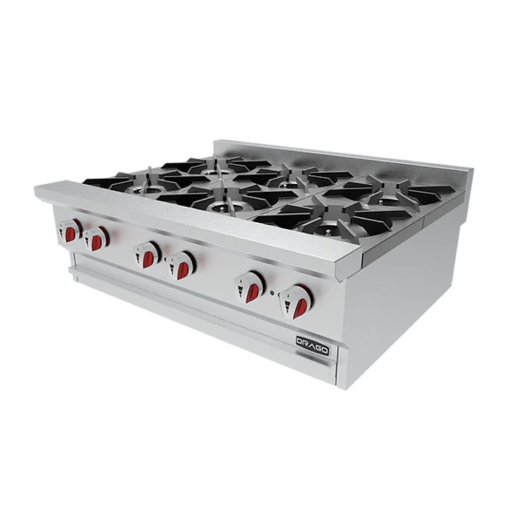 Parrilla de 6 quemadores Drago
