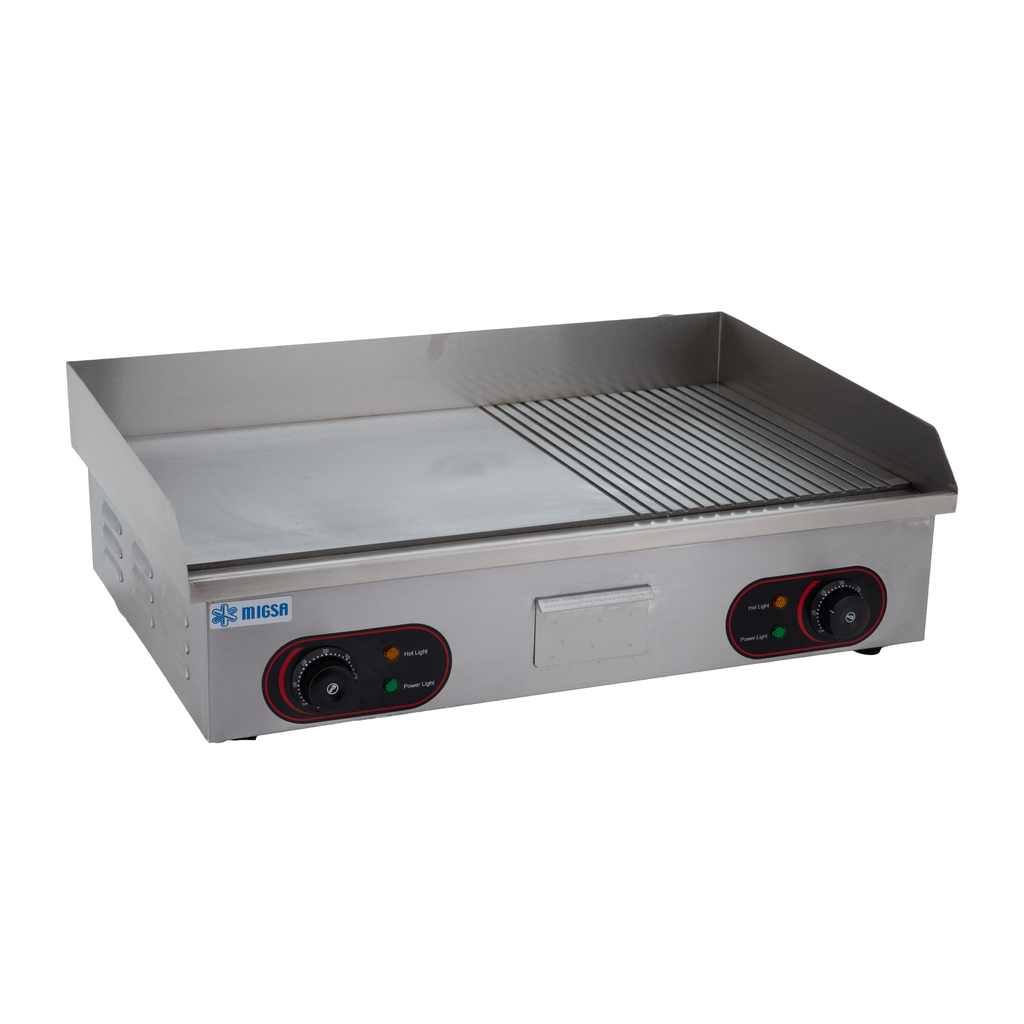 MIGSA PLANCHA ELECTRICA LISA Y ACANALADA 220V