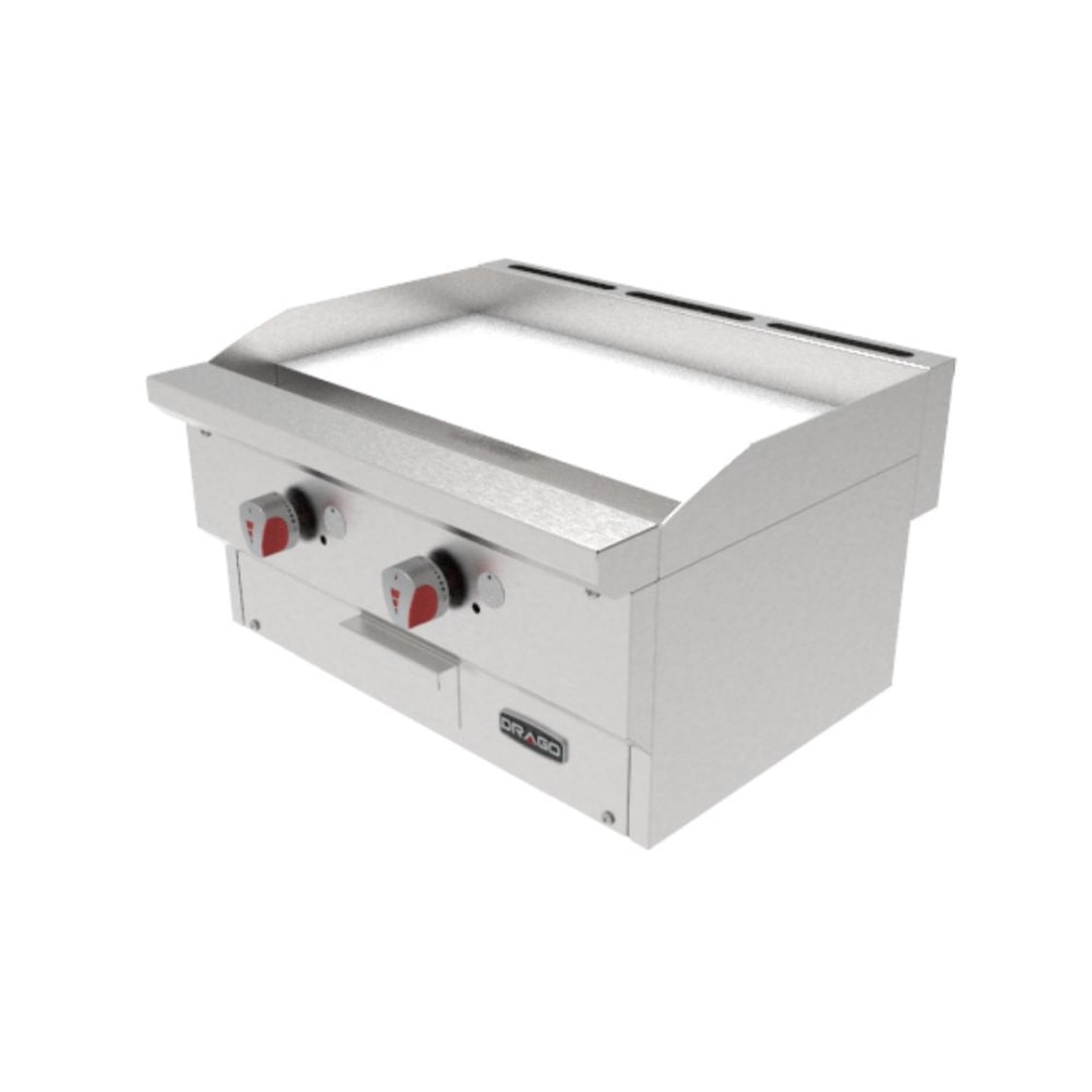 Plancha slim de 2 quemadores Drago