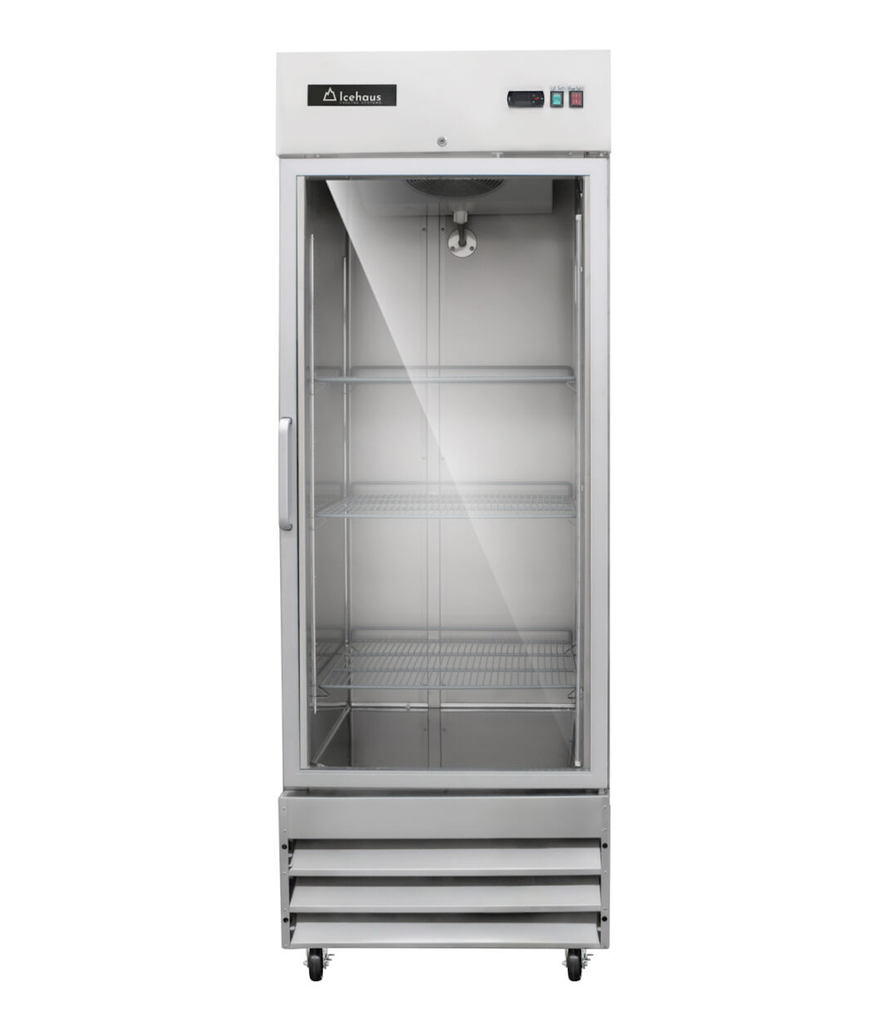 ICEHAUS REFRIGERADOR ACERO PUERTA CRISTAL 21 PIES