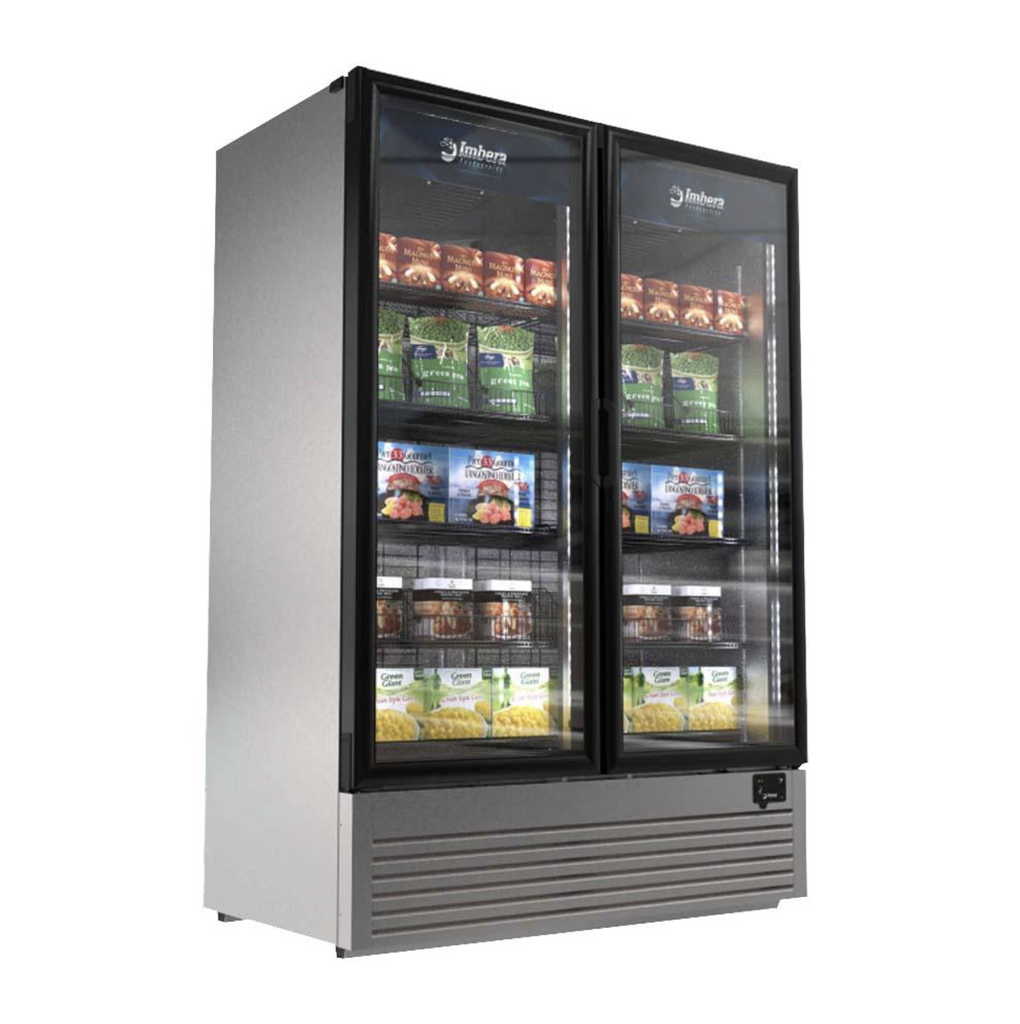 IMBERA VFD43 CONGELADOR INOX 2 PUERTAS CRISTAL 43 PIES