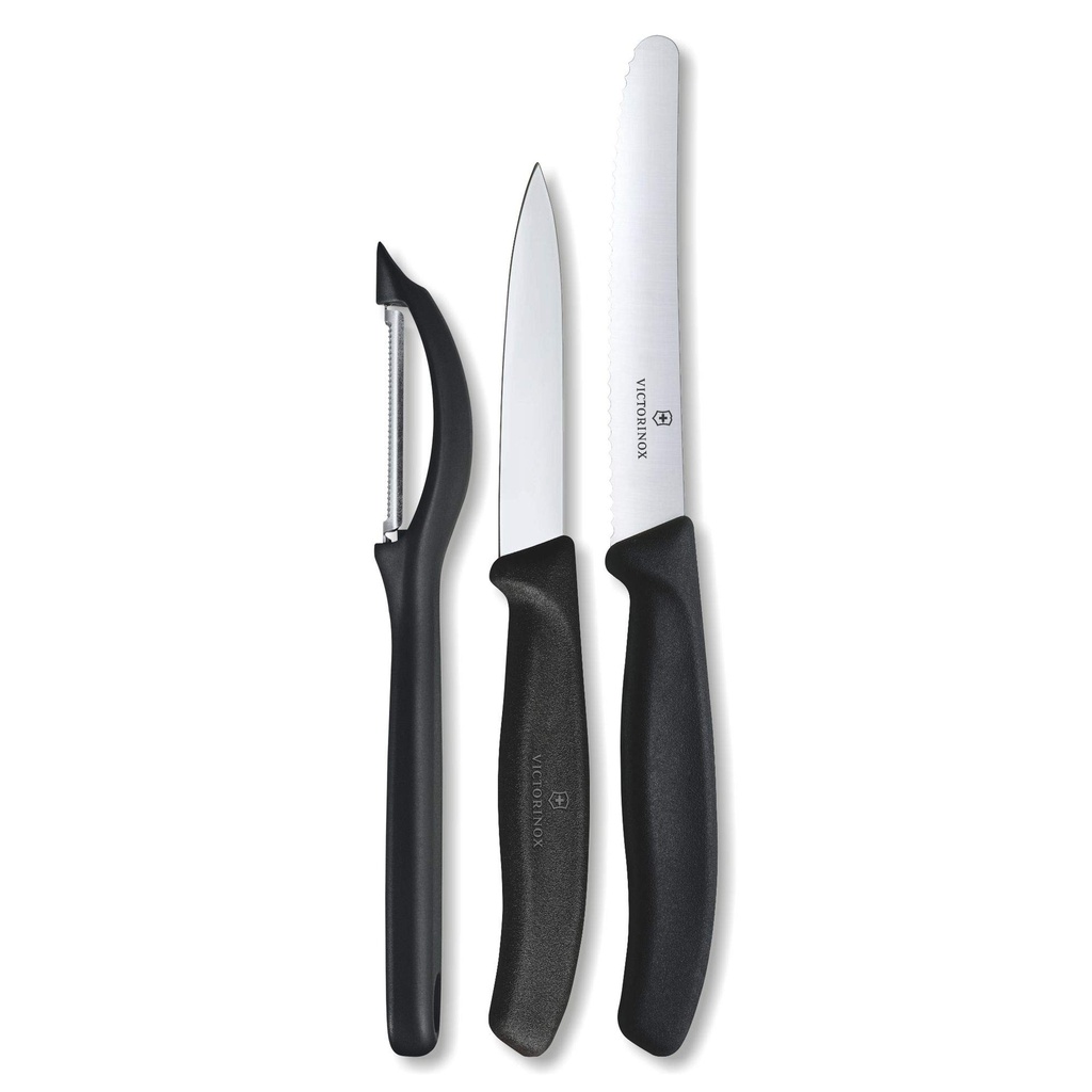 SET CUCHILLOS CON PELADOR, NEGRO VICTORINOX