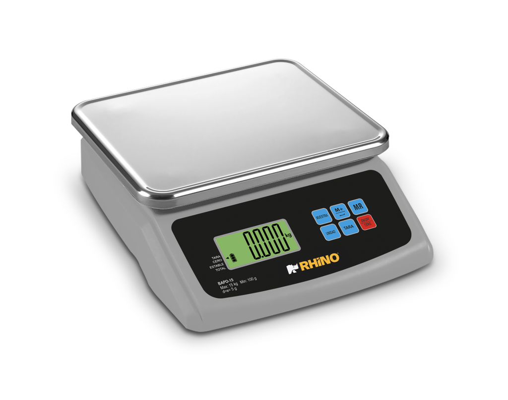 BASCULA PORCIONADORA 15 KG/5G RHINO