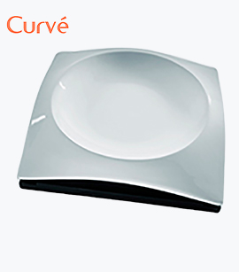 PLATO SOPERO CUADRADO CON BASE CURVE