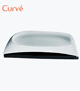 PLATO RECTANGULAR CON BASE CURVE 36X21 CM
