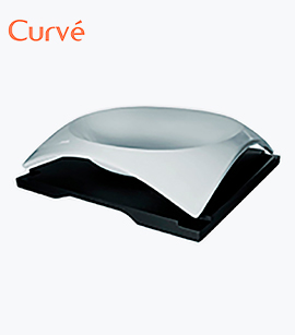 BOWL CUADRADO CON BASE CURVE 23X23X9CM