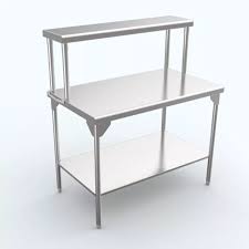 MESA DE TRABAJO CENTRAL CON REPISA Y TRABAJO 160X80X90 CM 