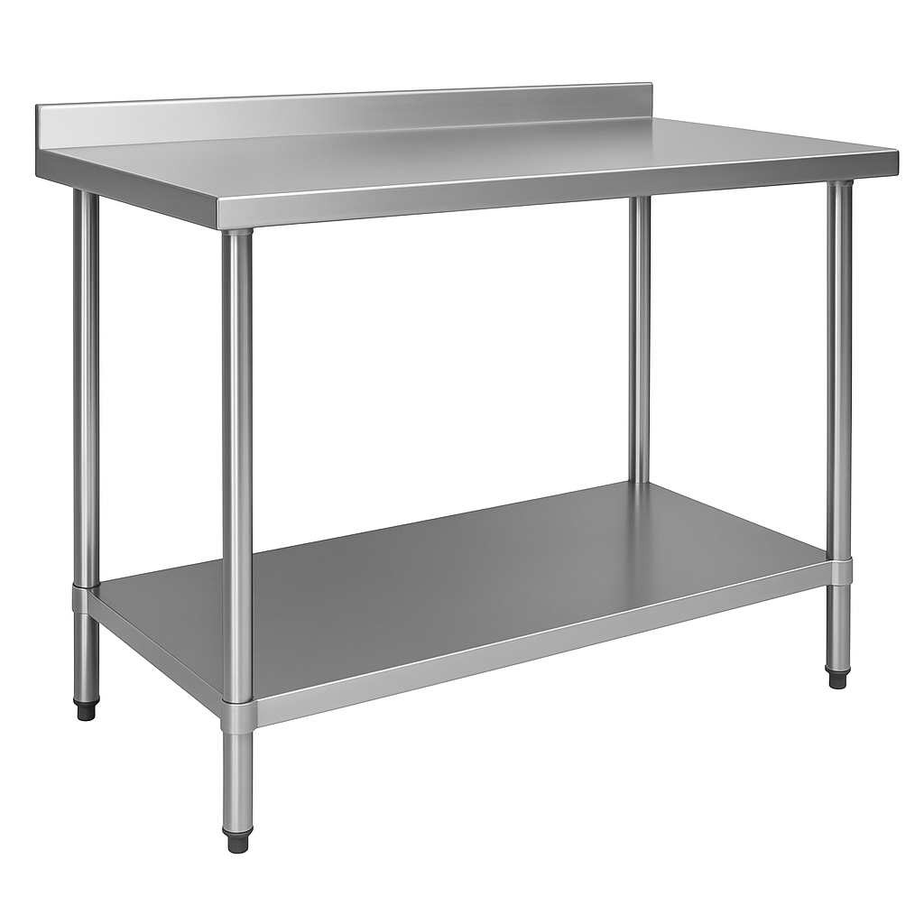 MESA DE TRABAJO CON RESPALDO Y ENTREPAÑO 100X70X90 CM 