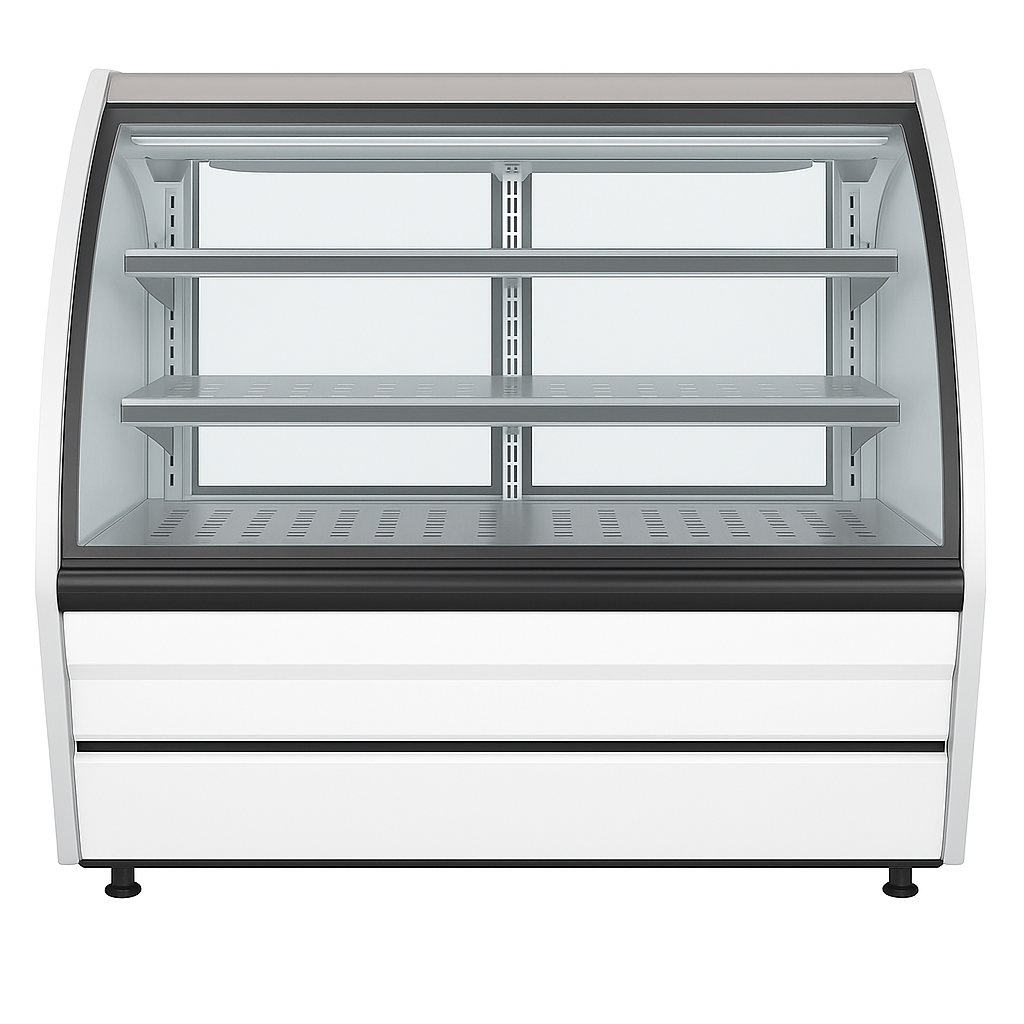 PHS-17N VITRINA CREMERA CURVA 1.8MT BLANCA