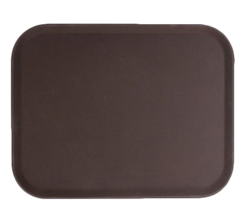 CHAROLA RECTANGULAR FIBRA DE VIDRIO CAFE 35X45cm 