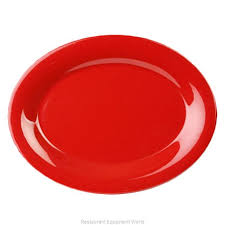 MELAMINA COLORS PLATO OVALADO 12X9PG ROJO