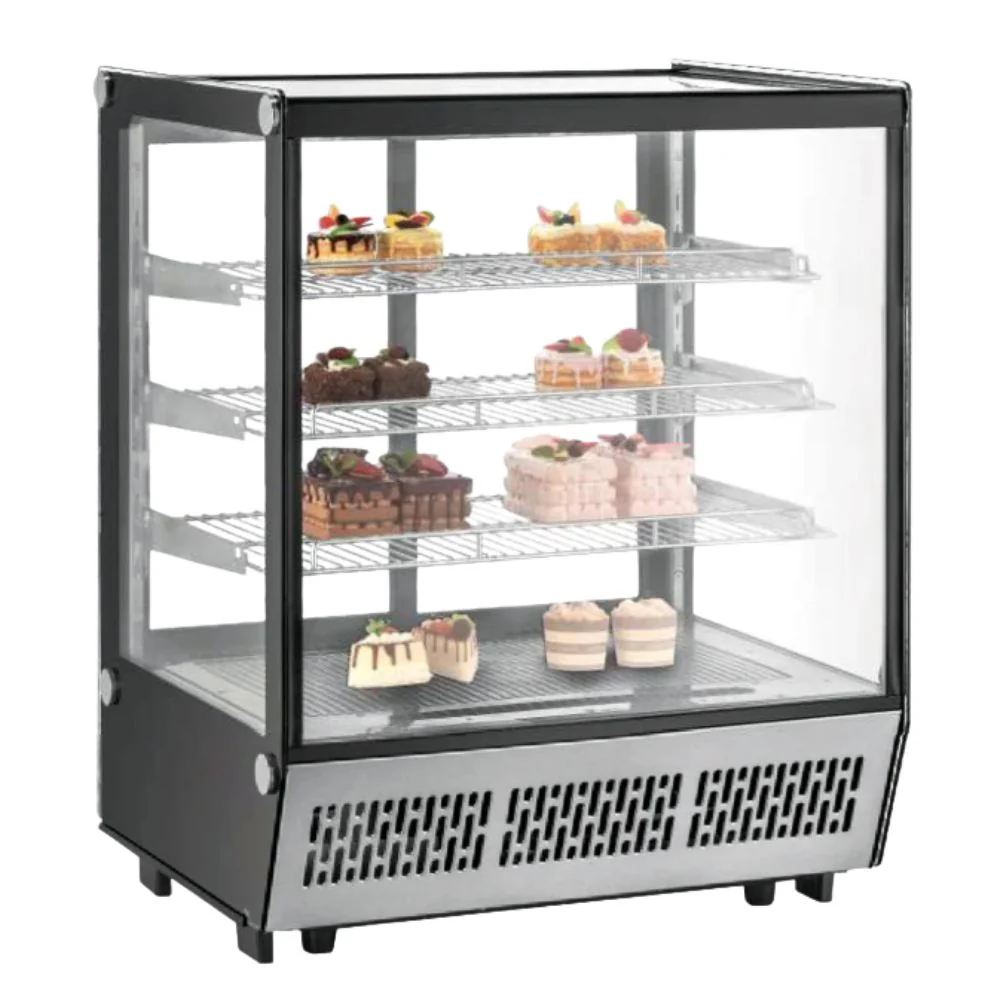 MIGSA VITRINA REFRIGERADA CRISTAL RECTO CON 4 NIVELES DE EXHIBICION