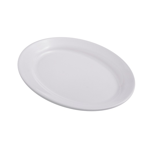 [SA0419048]  PLATO OVALADO 27CM BLANCO GLACIAL
