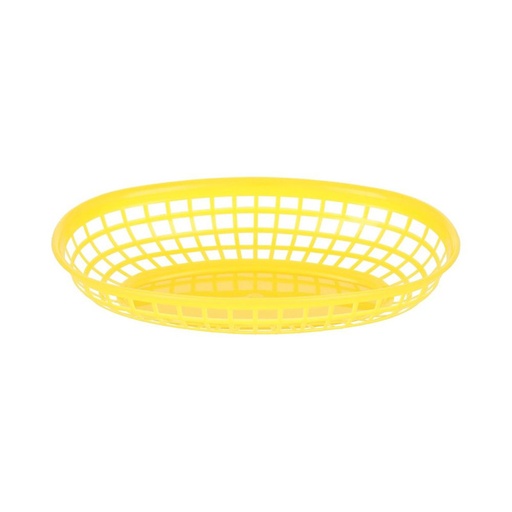 [PLBK938Y] CANASTILLA OVALADA DE 25 CM AMARILLA CHICA