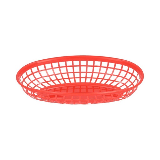 [PLBK938R] CANASTILLA OVALADA DE 25 CM ROJA CHICA