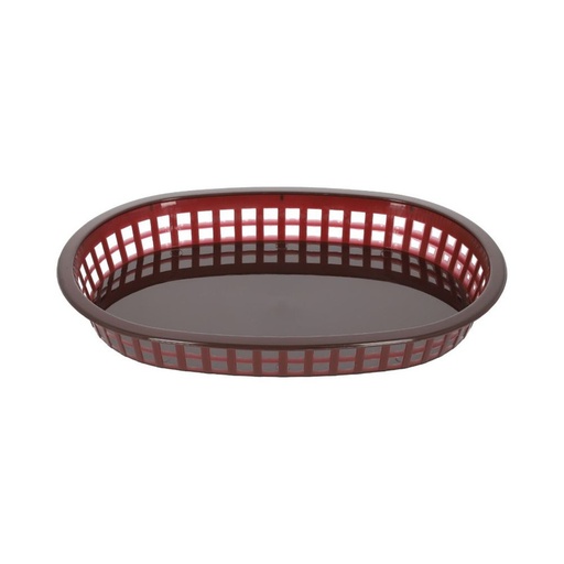 [PLBK1034B] CANASTILLA OVALADA DE 27 CM CÁFE