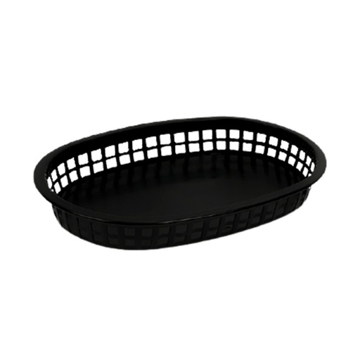 [PLBK1034K] CANASTILLA OVALADA DE 27 CM NEGRA