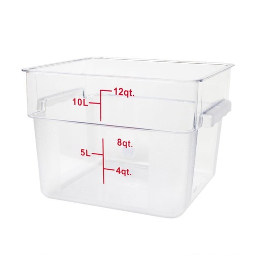 [PLSFT012PC] CONTENEDOR CUADRADO 12L POLICARBONATO