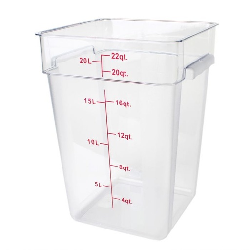 [PLSFT022PC] CONTENEDOR CUADRADO 22L POLICARBONATO