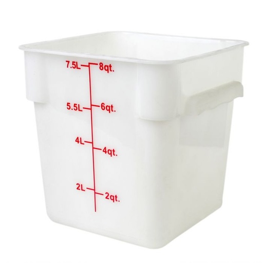 [PLSFT008PP] CONTENEDOR CUADRADO 8L BLANCO