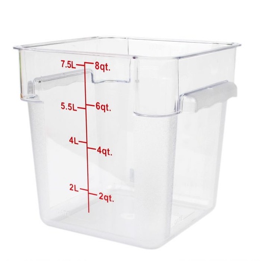 [PLSFT008PC] CONTENEDOR CUADRADO 8L POLICARBONATO