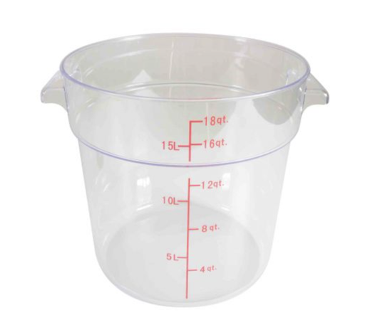 [PLRFT318PC] CONTENEDOR REDONDO 18L POLICARBONATO