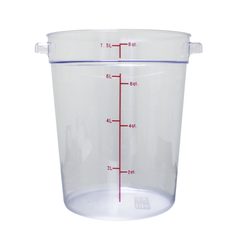 [PLRFT308PC] CONTENEDOR REDONDO 8L POLICARBONATO