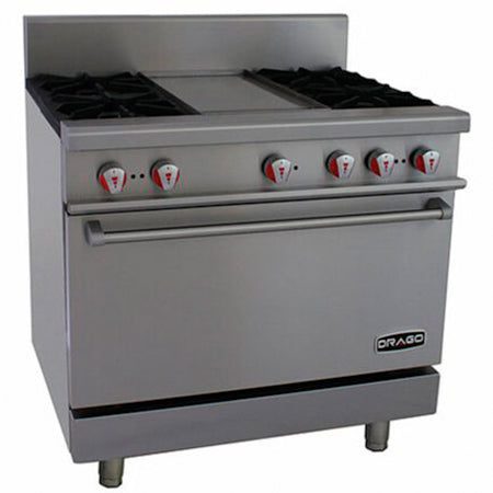 [GES-041-000] DRAGO CG-41P ESTUFA 4Q CON HORNO Y PLANCHA